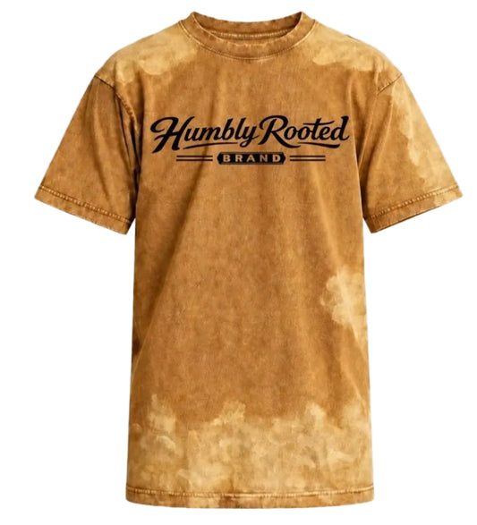 Humbly Rooted Brand Script 3D Silicone Logo Grunge Tee