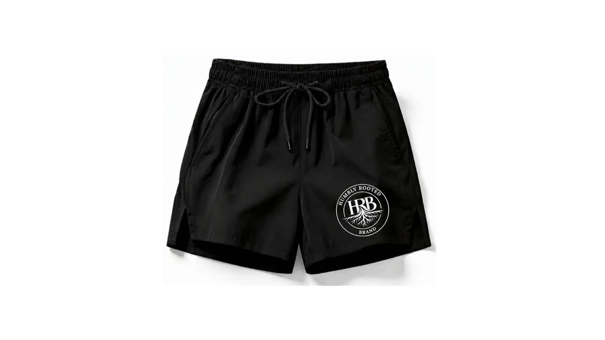 Humbly Rooted Brand Logo Windbreaker Shorts