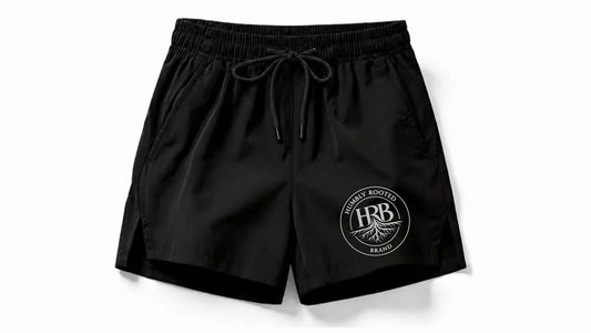 Humbly Rooted Brand Logo Windbreaker Shorts