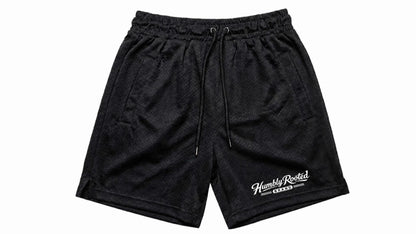 Humbly Rooted Brand Script Logo Mesh Shorts
