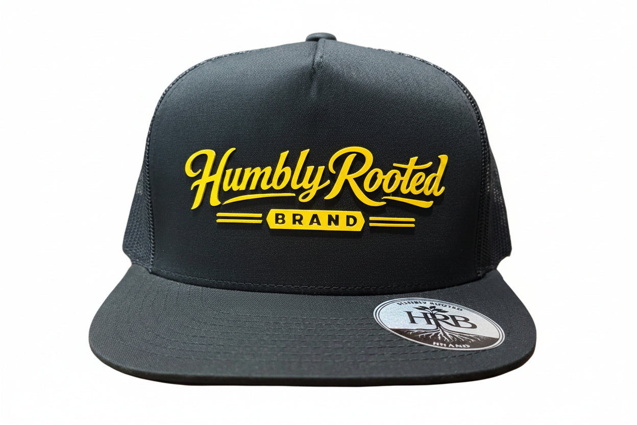 Humbly Rooted Brand 3D Silicone Raised Trucker Hat